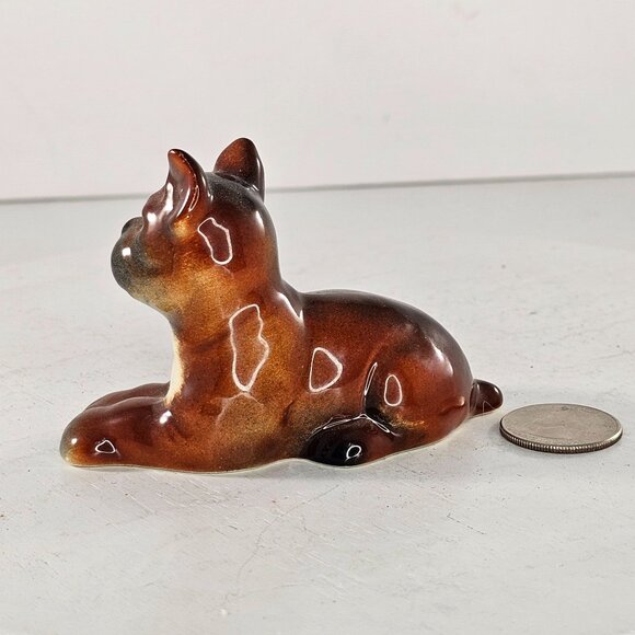 Vintage Goebel West Germany Boxer Puppy Dog Figurine Lying Down CH567 - Picture 10 of 10